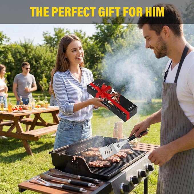 BBQ Grill Accessories Set, Grill Tools Grilling Accessories Grilling Gifts - Image 3