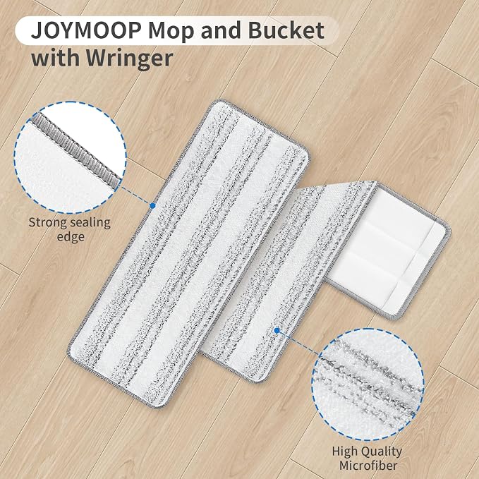 10Pcs Joymoop Mop Replacement Pads, 13 * 4.9'' Universal Mop Pads Mop Head - Image 3