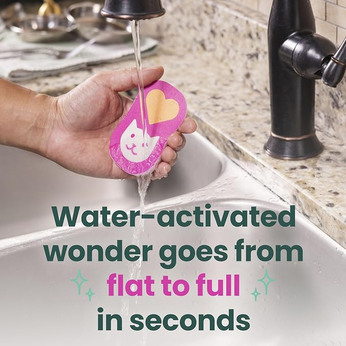 Scotch-Brite Cat Pop Up Non-Scratch Sponges, Limited Edition, Expands in Water - Image 3