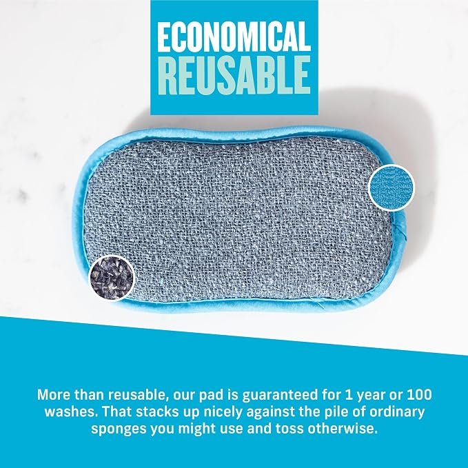 E-Cloth Washing Up Pad, Premium Microfiber Non-Scratch Kitchen Dish Scrubber - Image 5