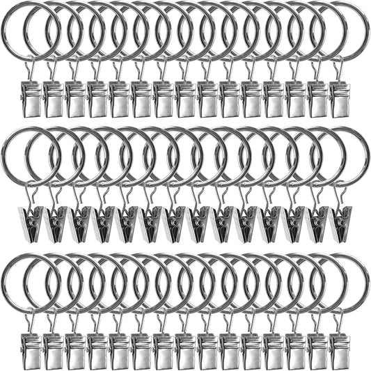 44 Pack Metal Curtain Rings by AMZSEVEN