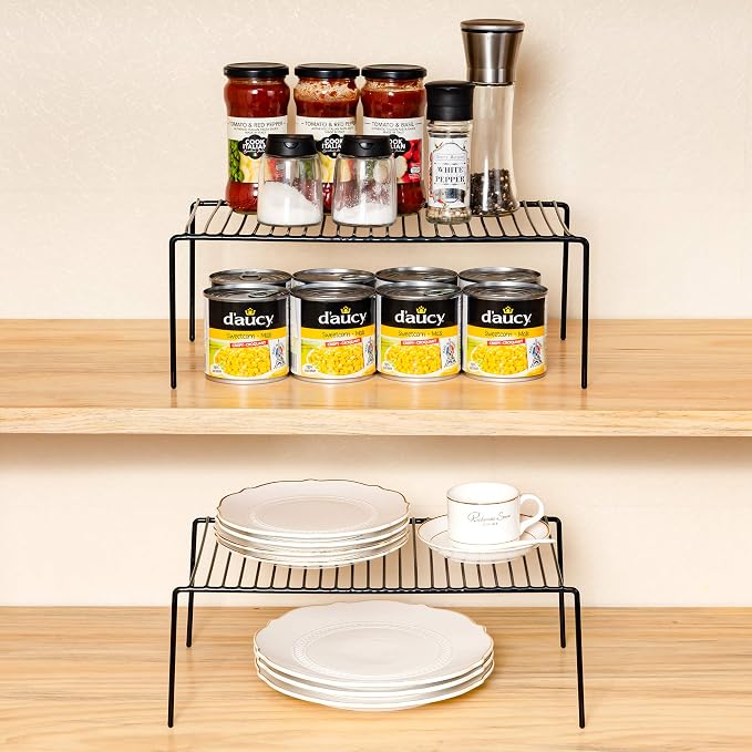 iPEGTOP 4-Pack 15.7 x 9.4 Inch Rustproof Metal Wire Kitchen Storage Shelves – - Image 6