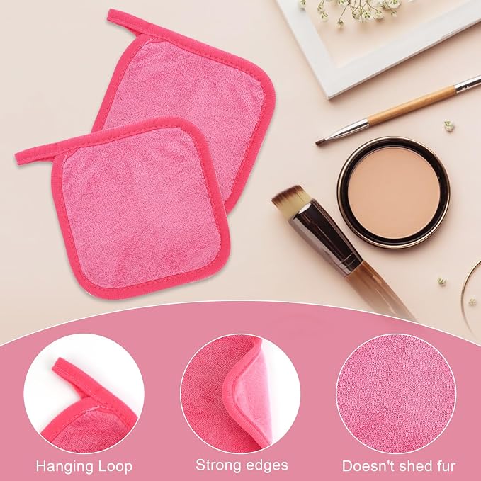 Makeup Remover Cloth 12 Pack, Ultra Soft and Reusable Microfiber Makeup Remover - Image 3