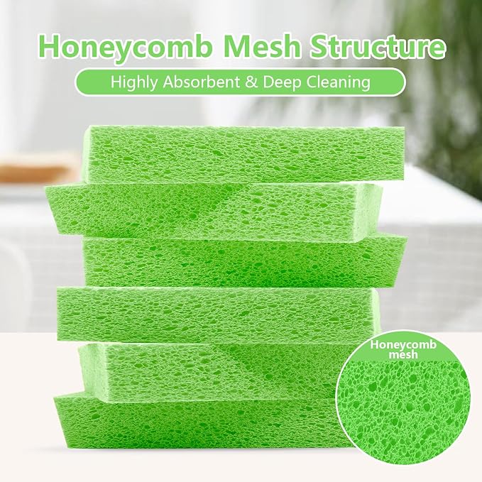 Cellulose Sponges, Large Size 4" x 6" x 1" - Image 4