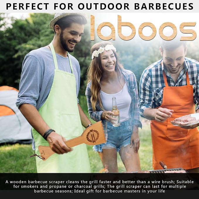 Wooden BBQ Grill Scraper – Beech Wood Griddle Cleaner - Image 7