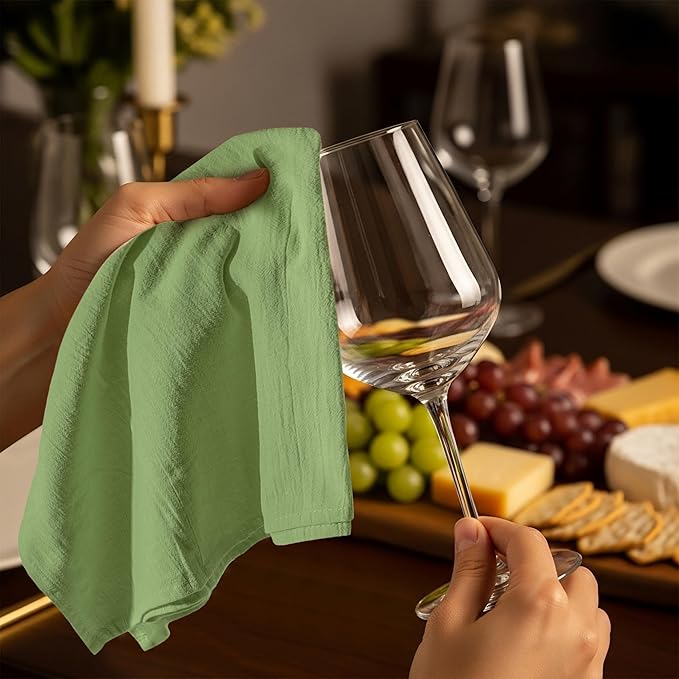 Utopia Kitchen Sage Green Flour Sack Towels 100% Cotton Tea Towels - Image 5