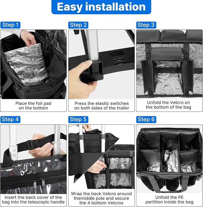LIWSHWZ Rolling Cleaning Caddy Bag - Image 7