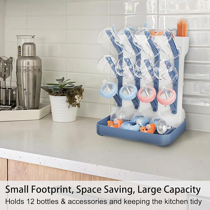 Baby Bottle Drying Rack, Vertical Bottle Rack Dryer Space Saving Bottle Drying - Image 5