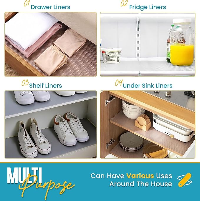 Shelf Liner Drawer Liner for Kitchen Cabinets Non-Adhesive by Linda’s Essentials - Image 3