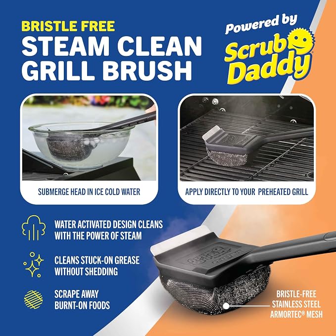 Mr. Bar-B-Q Steam Clean Grill Brush Powered by Scrub Daddy - Image 3