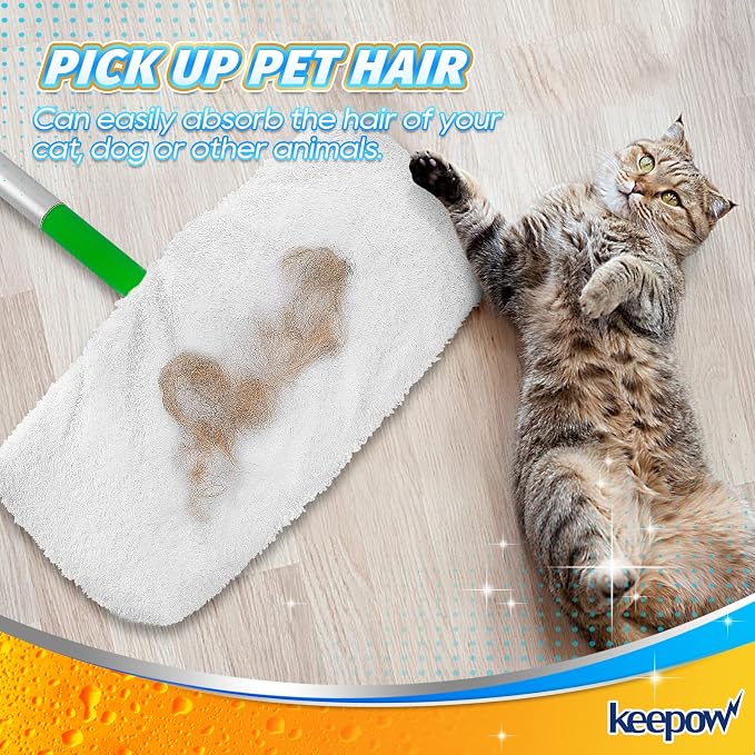 KEEPOW Reusable Dry Sweeping/Wet Mopping Cloths Compatible - Image 4