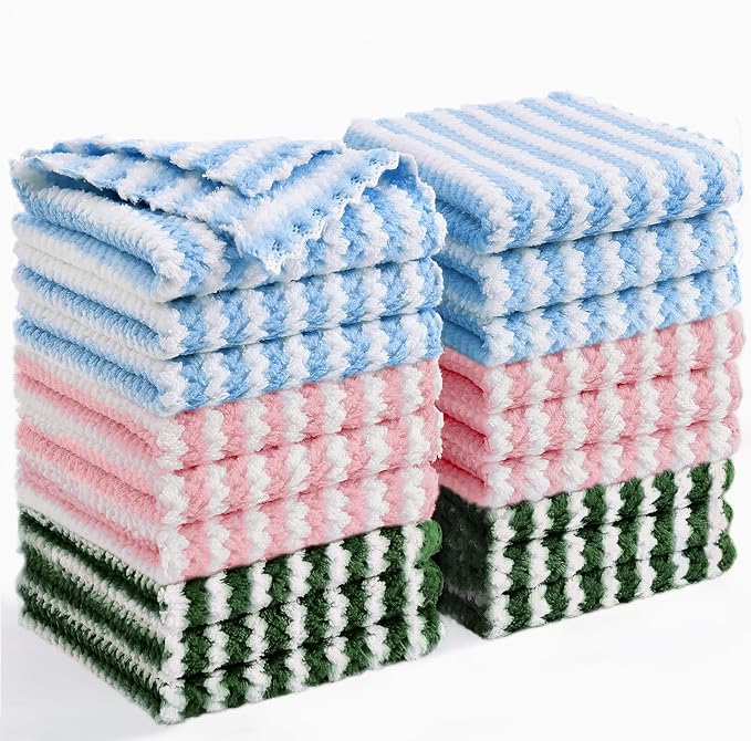 Homaxy 18 Pack Kitchen Dish Cloths, Ultra Soft and Absorbent Dish Towels by Homaxy