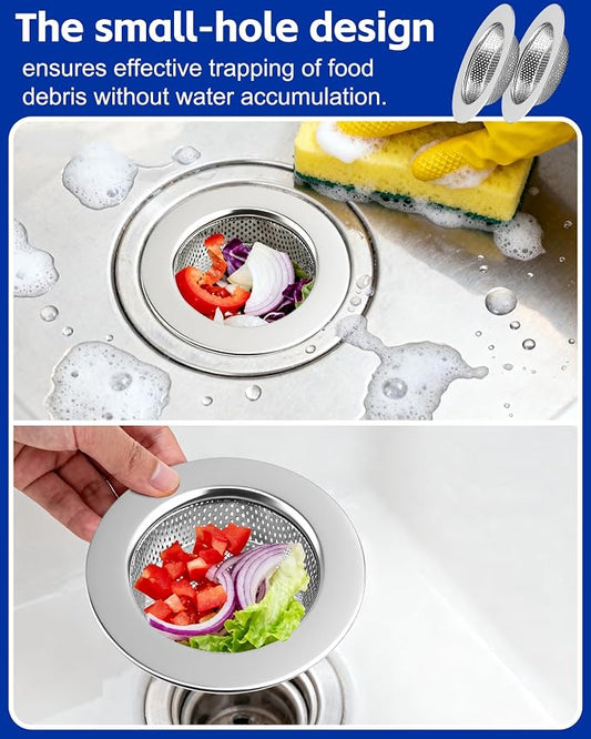4-Pack Kitchen Sink Drain Strainer, Sturdy Stainless Steel, - Image 2