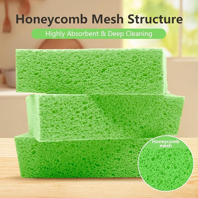 Cleaning and Washing Sponge, 3 Pack Large Extra Thick Heavy Duty Sponge - Image 3