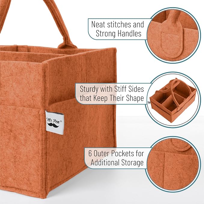 Mr. Pen- Baby Diaper Caddy Organizer, Rustic Warmth, Baby Caddy Organizer - Image 3