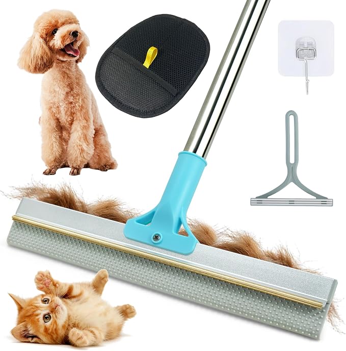Silicone Carpet Rake for Pet Hair Removal Tool, Magic Brush Dog Hair Removal by Zanoal