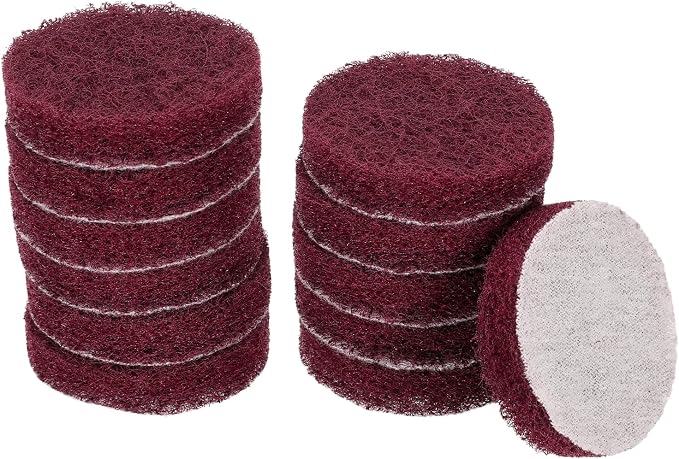 HARFINGTON 12pcs Scrubber Scouring Pads 400 Grits 2 Inch Drill Power Brush Hoop by HARFINGTON