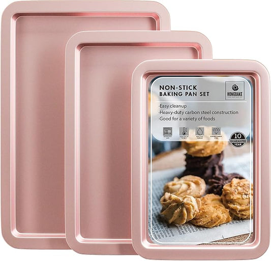 HONGBAKE Baking Sheet Pan Set, Cookie Sheet by HONGBAKE