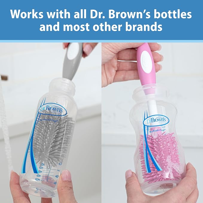 Dr. Brown's Soft Touch No Scratch Baby Bottle Cleaning Brush Nipple Cleaner - Image 6