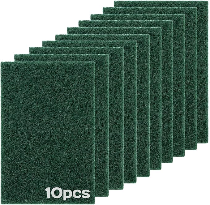 Heavy Duty Scouring Pad 10Pcs Scouring Pads Green Scrubbing Pads by Unknown