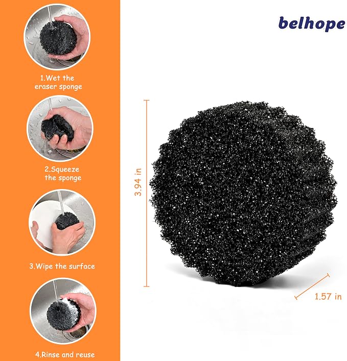 belhope Black Scrub Sponges - Image 3
