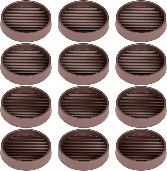 Non Slip Furniture Pads, 2.5” Round Rubber Caster Cups, Anti-Slip Gripper by VOCOMO