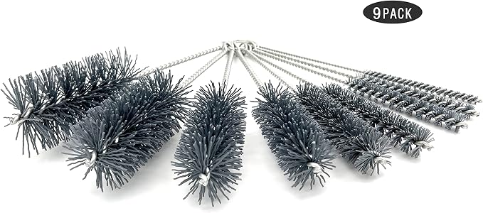Pipe Cleaning Brush Set Abrasive Filament, 9 Piece Variety Pack - Image 3