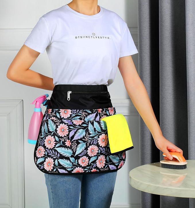 Waterproof Cleaning Apron with 7 Pockets, Cleaning Supplies - Image 3
