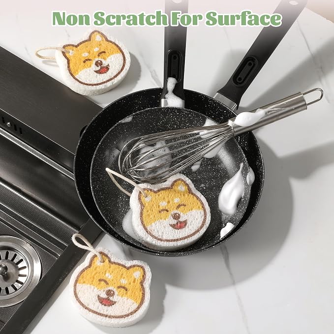 JOYMOOP Cartoon Kitchen Sponge, Cellulose Sponges - Image 6