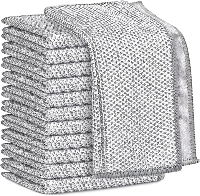 AIDEA Non Scratch Wire Dishcloth 12PK, Wire Dishwashing Rag by AIDEAHOME