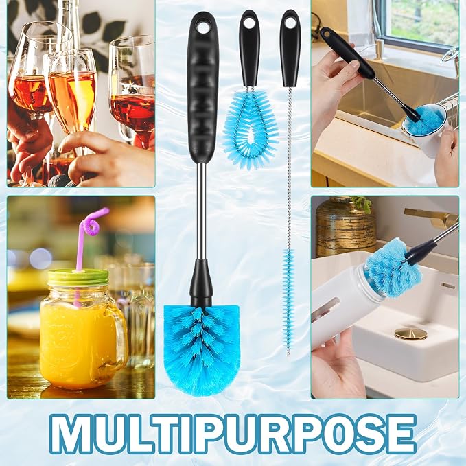 12.2 inch Bottle Brush Set of Three，Washable Coffee Cups, Water Bottles - Image 7