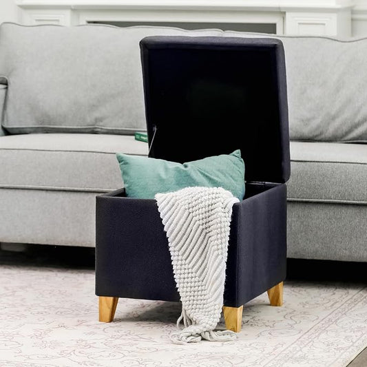 Adeco Fabric Storage Ottoman Bench by Adeco