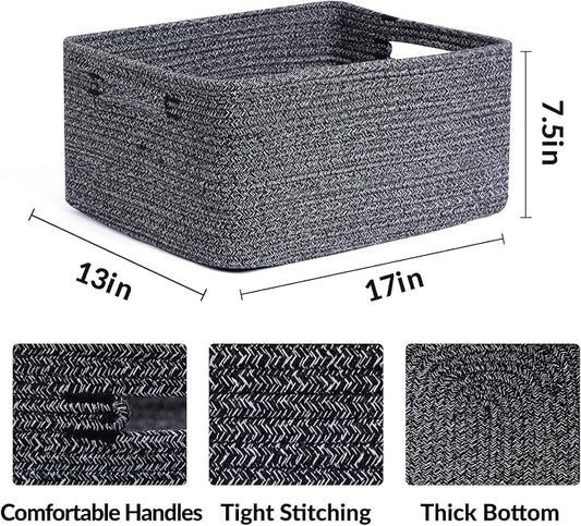 Large Storage Baskets for Shelves, Closet Organizers Bins for Clothes Blanket - Image 2