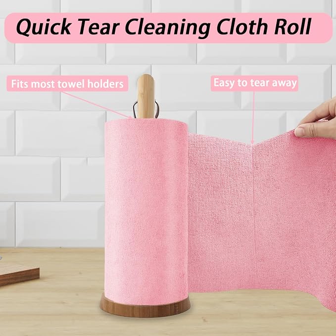 Microfiber Cleaning Cloth Roll, 75 Pack Reusable Tear Away Microfiber Towels - Image 4
