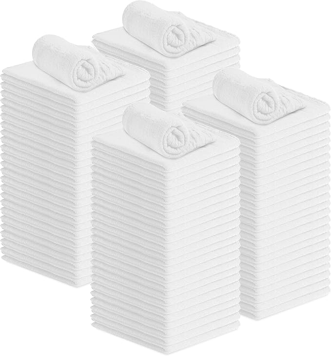 Avalon Towels Cotton Shop Rags – Size 12x14 Inches Cleaning Rags – Absorbent by AvalonTowels