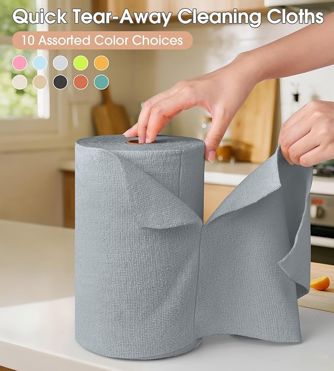 KitchLife Microfiber Cleaning Cloth Roll, 100 Pack - Image 6