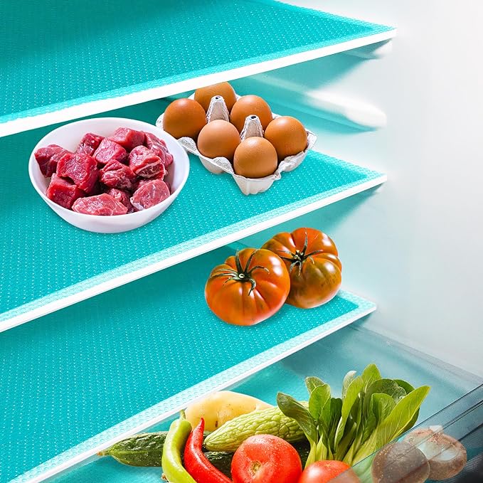 10Pcs Refrigerator Liners, Washable Fridge Liner Shelf Mats Refrigerator Pads by Daixers