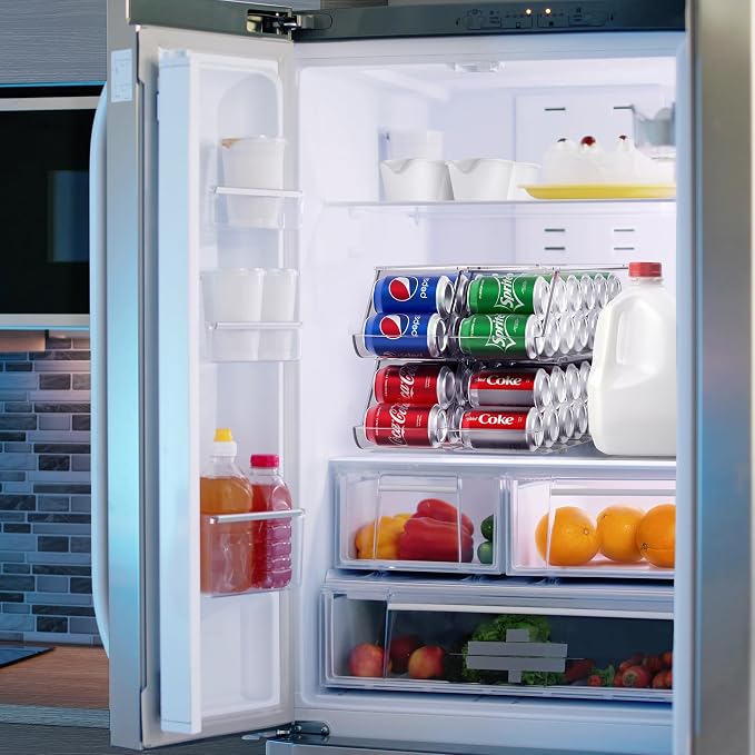 Sorbus Soda Can Organizer for Refrigerator – Stackable Can Dispenser - Image 3