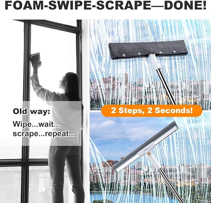 Squeegee Broom for Floor, 2-in-1 Magic Silicone Broom for Pet Hair, Tile and - Image 3