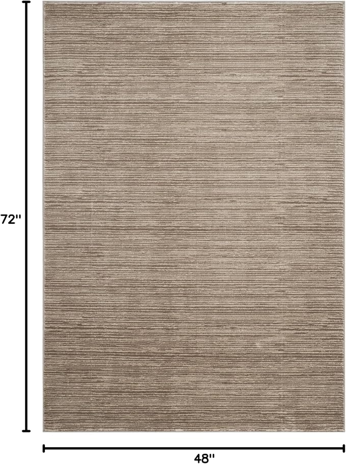 SAFAVIEH Area Rug 4x6 - Vision Collection - Light Brown, Modern Ombre Design, Non-Shedding & Easy to Clean, Ideal for Living Room, Bedroom, Dining Space (VSN606C)