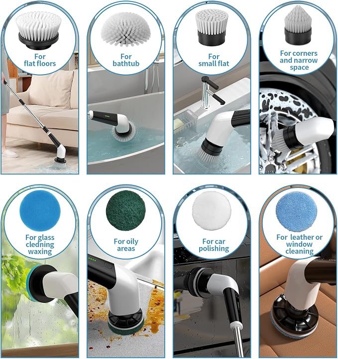 YKYI Replaceable Brush Heads Set, 8 Pack - Image 4