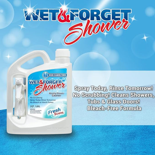 Wet & Forget Shower Cleaner Spray Multi-Surface Weekly Application Requires No - Image 2