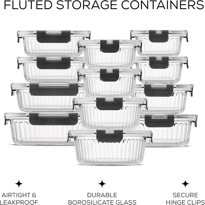 JoyJolt 24pc Borosilicate Glass Storage Containers - Image 2