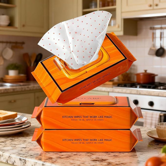 Dish Wipes, Disposable Pre-Soaped Heavy-Duty 3D Textured Kitchen Wet Cloths by Botare