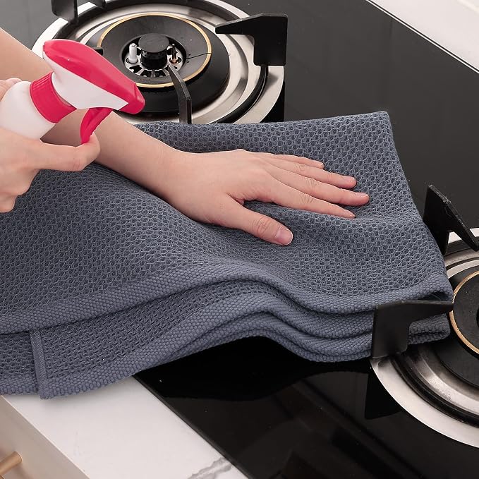Homaxy 100% Cotton Waffle Weave Kitchen Dish Towels, Ultra Soft Absorbent Quick - Image 5
