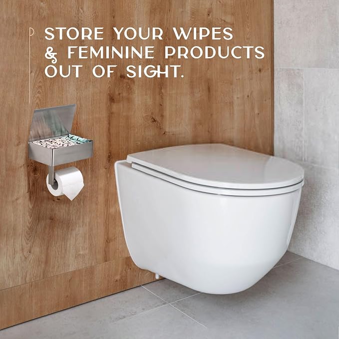 Day Moon™ Brushed Nickel Toilet Paper Holder - Image 7