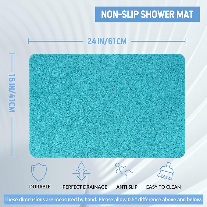 Non-Slip Bathtub Mat, Anti Slip Shower Mat, Fast Drying Bathtub Mats, Foot - Image 2
