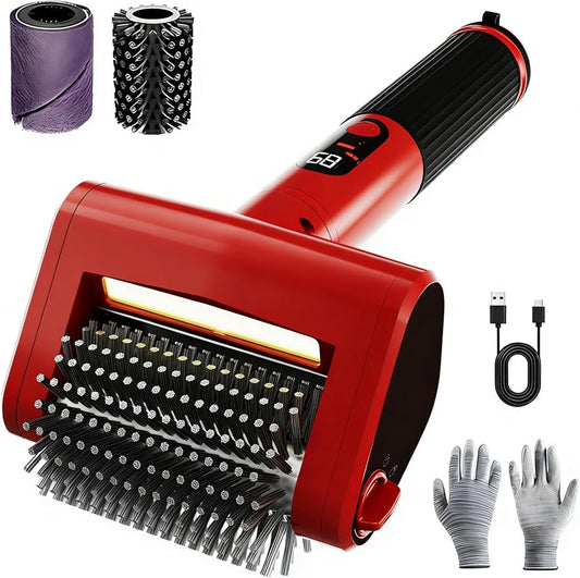 Electric Grill Brush with LED Light, 650 RPM High-Speed Non-Shedding Spinning by CuLiDing
