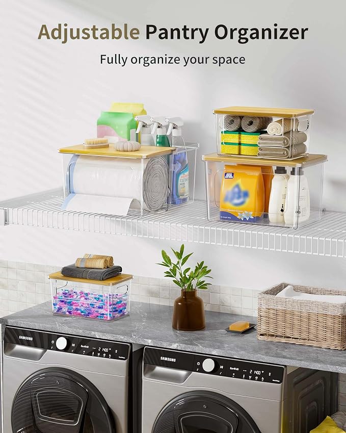 Trash Bag Dispenser Holder - 3 in 1 Acrylic Plastic Garbage Bag Pantry Organizer - Image 4