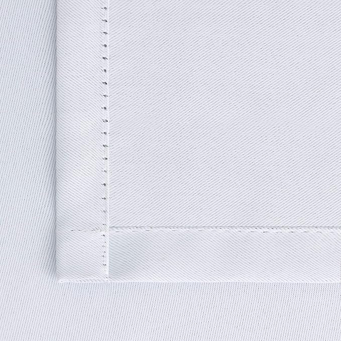 BGment Rod Pocket Room Darkening Curtains 54 Inches Length - Thermal Insulated Bedroom Curtain for Short Window, 42 x 54 Inch, 2 Panels, Greyish White